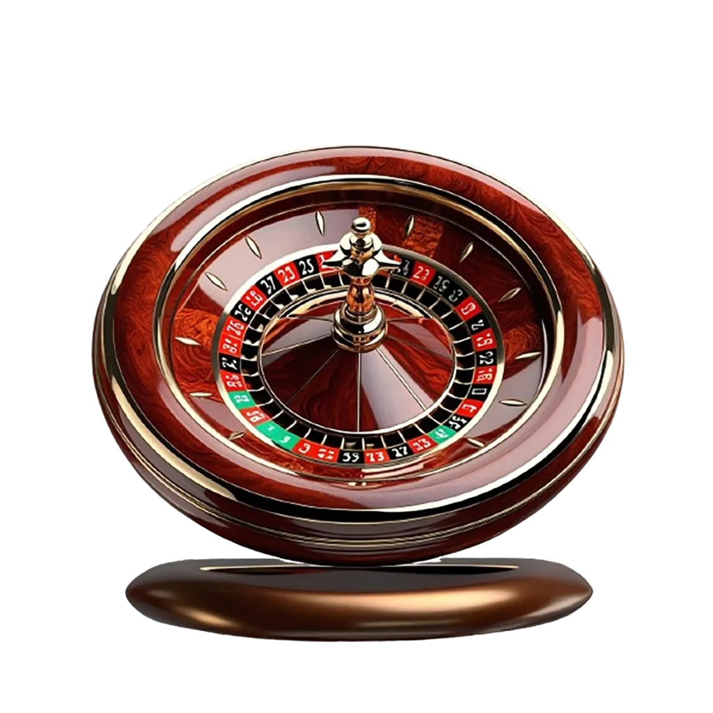 Classic roulette wheel on display