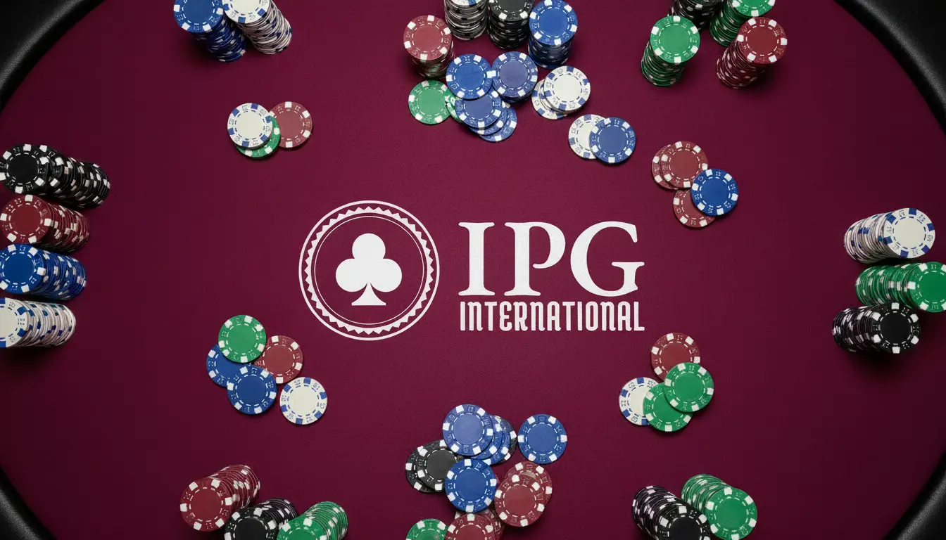 IPG News – IPG International logo surrounded by casino chips on a gaming table